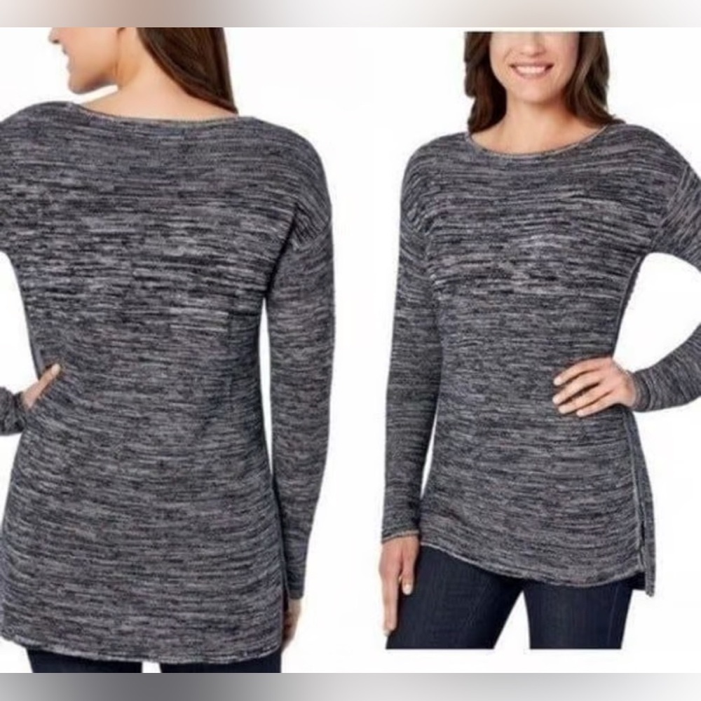 Ellen Tracy Gray Long Sleeve Top